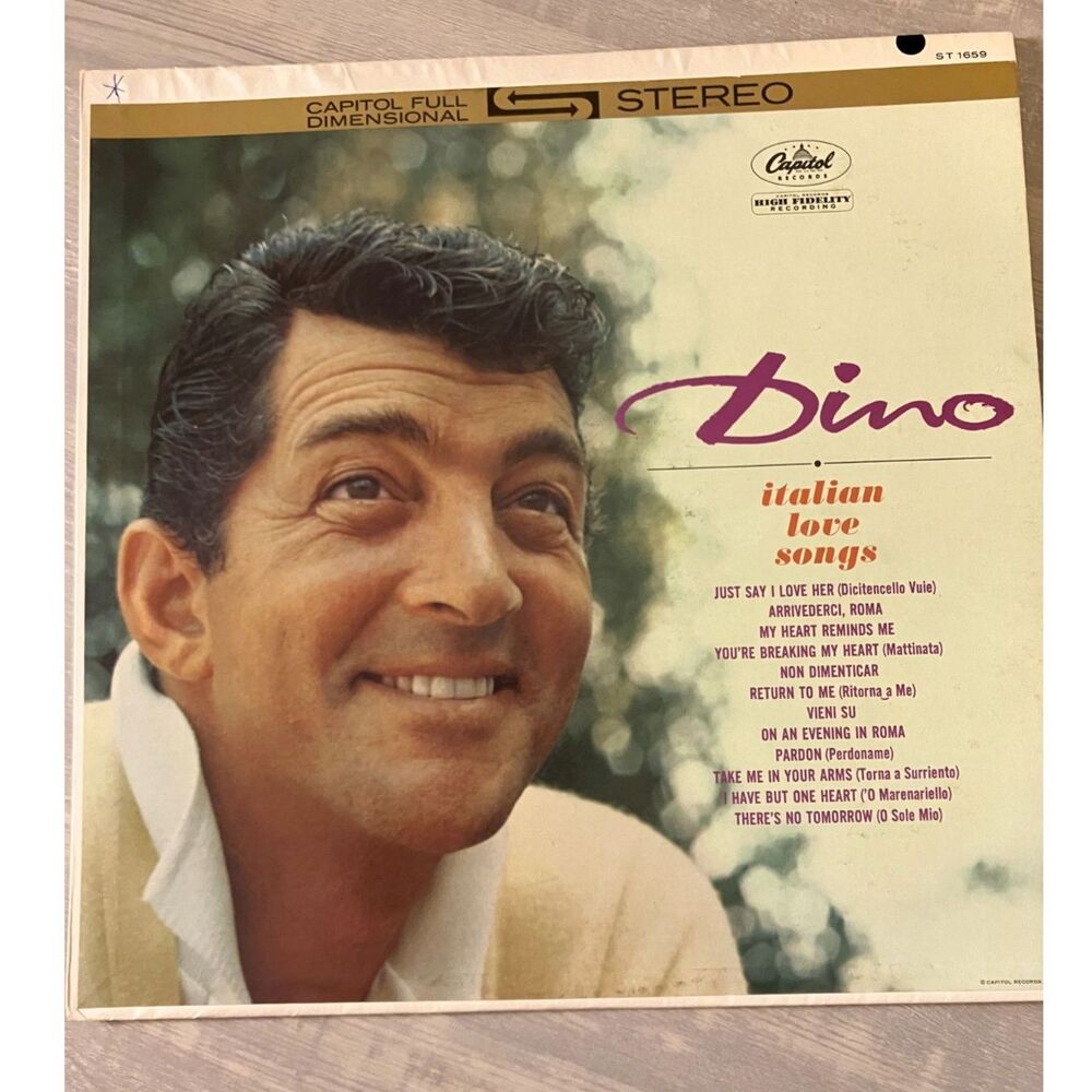 Dean Martin "Dino: Italian Love Songs" vinyl